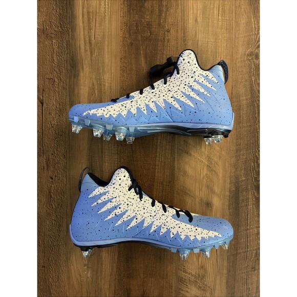 Nike Jordan UNC Alpha Menace Pro Mid D Football Cleats Size 13 PE Sample New - Picture 2 of 11